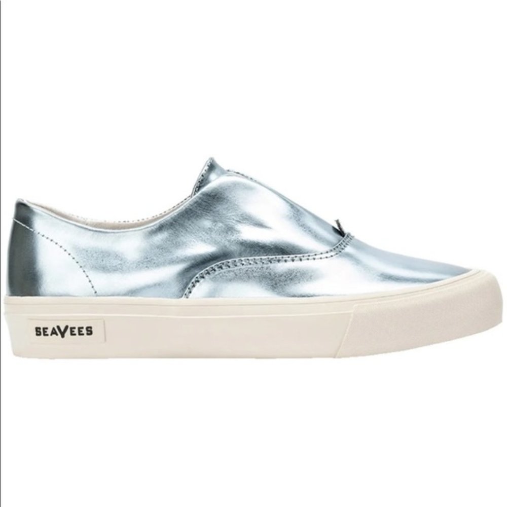 SeaVees Metallic Blue Sunset Strip Platform Sneaker  Size 9.5